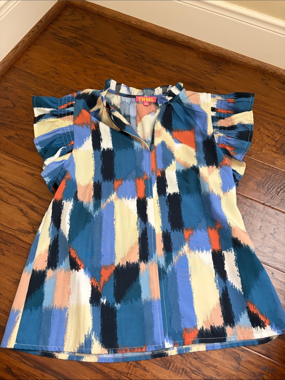THML patterned ruffle top